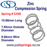 Zinc Compression spring  15.88mm in Length