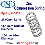 Zinc Compression spring  27.00mm in Length