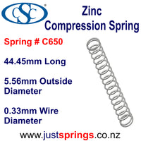 Zinc Compression spring  44.45mm in Length