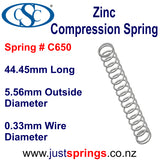 Zinc Compression spring  44.45mm in Length