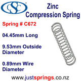 Zinc Compression spring  04.45mm in Length