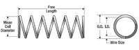 Zinc Compression spring  34.93mm in Length (various sizes)