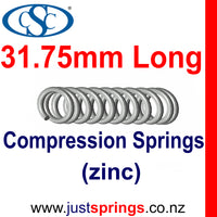 Zinc Compression spring  31.75mm in Length (Various sizes)