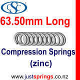 Zinc Compression spring  63.50mm in Length