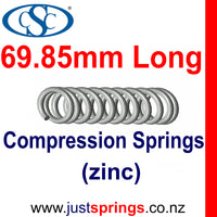 Zinc Compression spring  69.85mm in Length