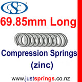 Zinc Compression spring  69.85mm in Length