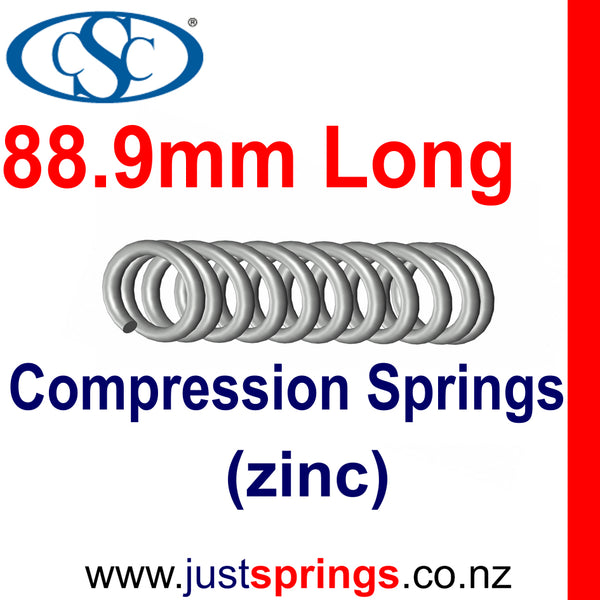 Zinc Compression spring  88.89mm in Length